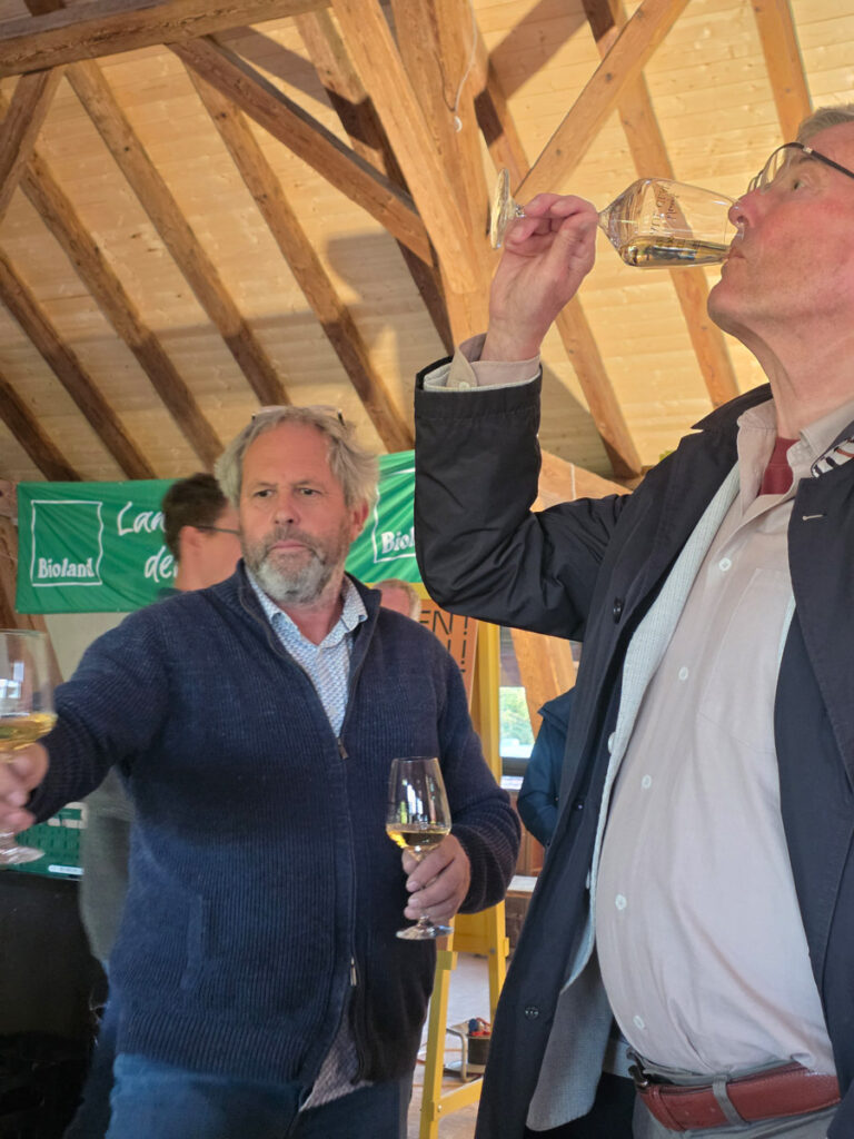 Christoph Clauss schenkt eine Kostprobe seiner Weine aus (Bild: Bild: Ronald Kübler)